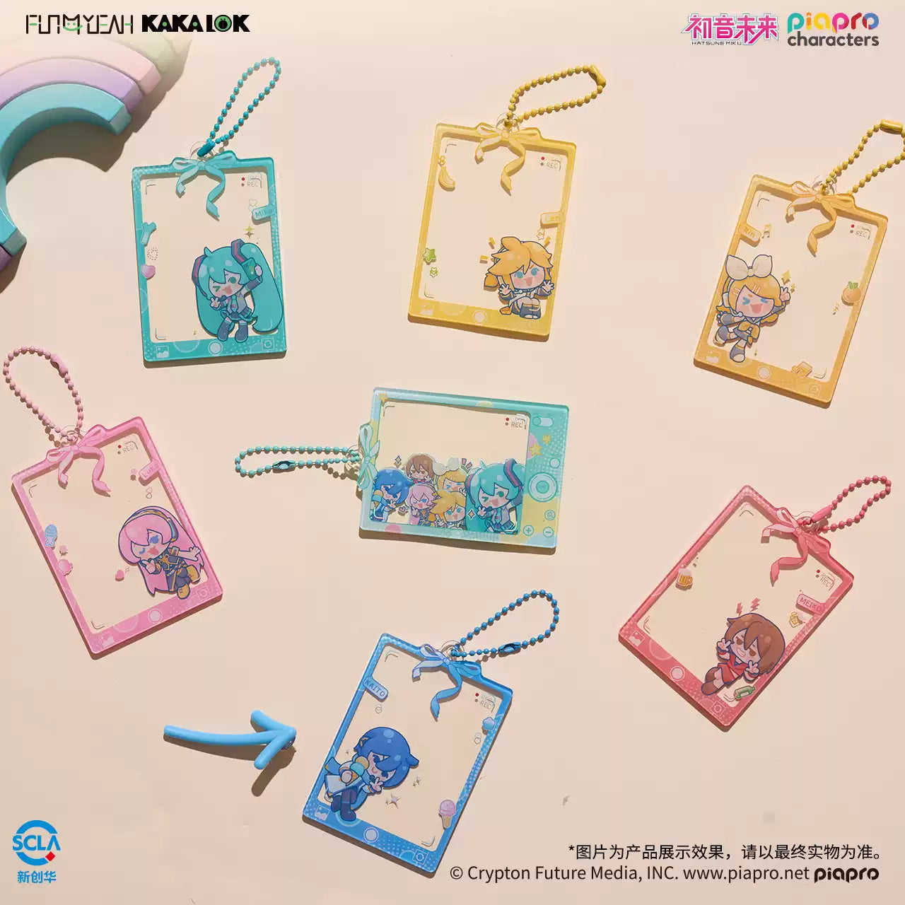 FUN4YEAH Hatsune Miku Meme Expression Series Acrylic Photo Card Keychain Blind Box (B6)