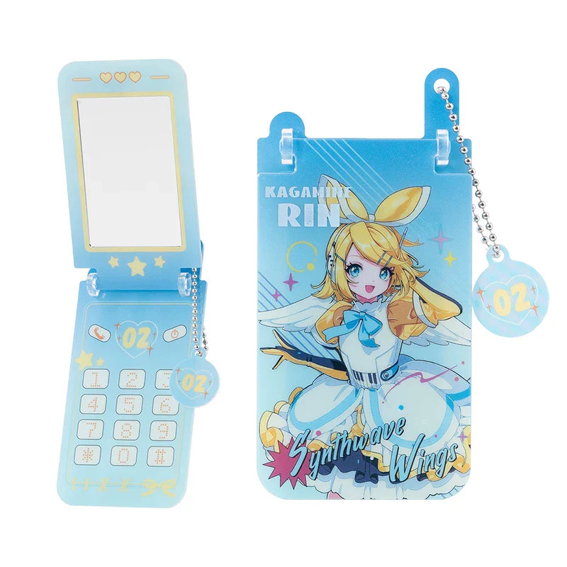 Moeyu Hatsune Miku Synthesizer Wave Wing Portable Flip-Top Folding Acrylic Small Mirror