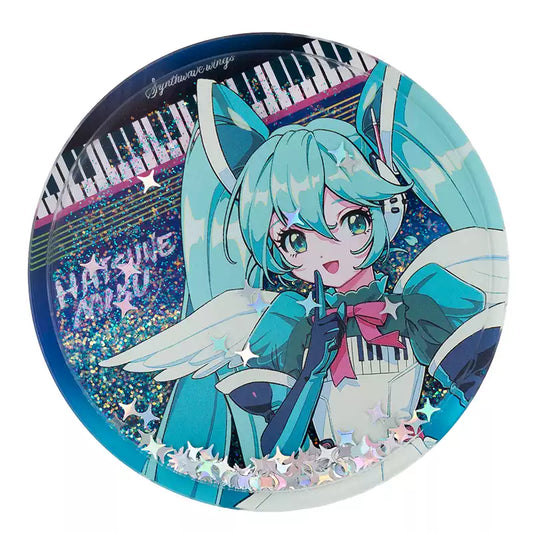 Moeyu Hatsune Miku Synthesizer Wave Wings Quicksand Badge