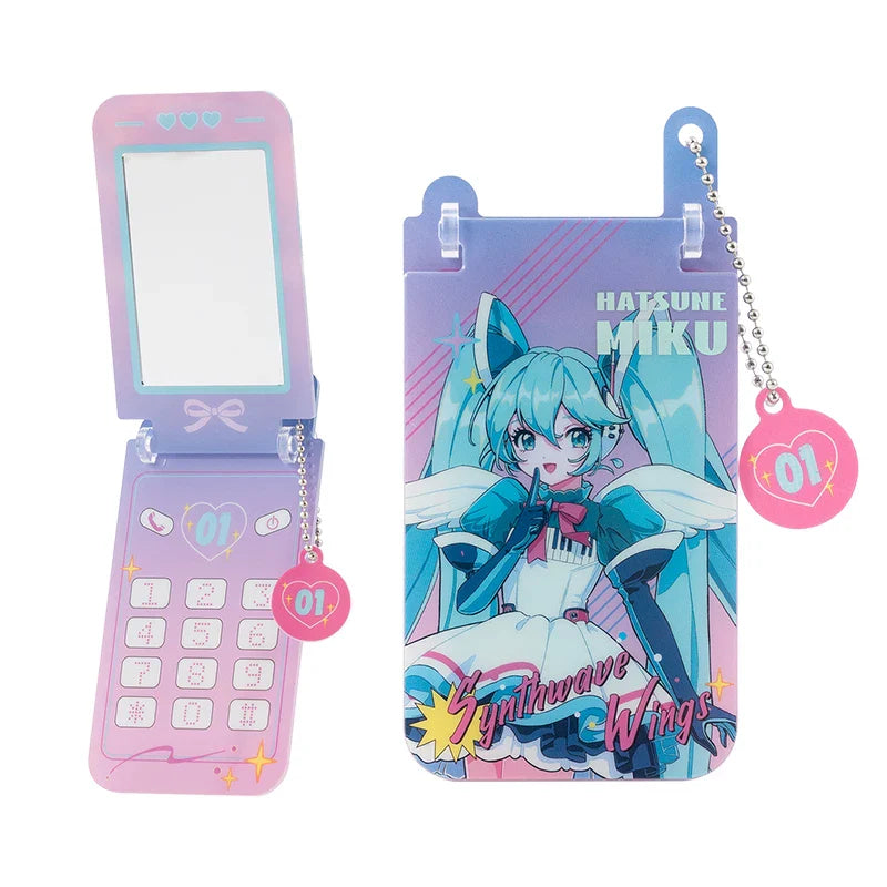 Moeyu Hatsune Miku Synthesizer Wave Wing Portable Flip-Top Folding Acrylic Small Mirror