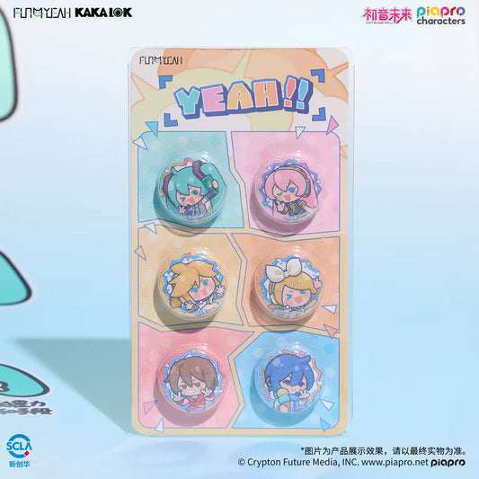 FUN4YEAH Hatsune Miku Meme Expression Series Pill-Shaped Tin Badge Set