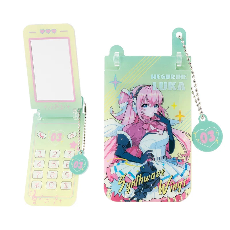 Moeyu Hatsune Miku Synthesizer Wave Wing Portable Flip-Top Folding Acrylic Small Mirror