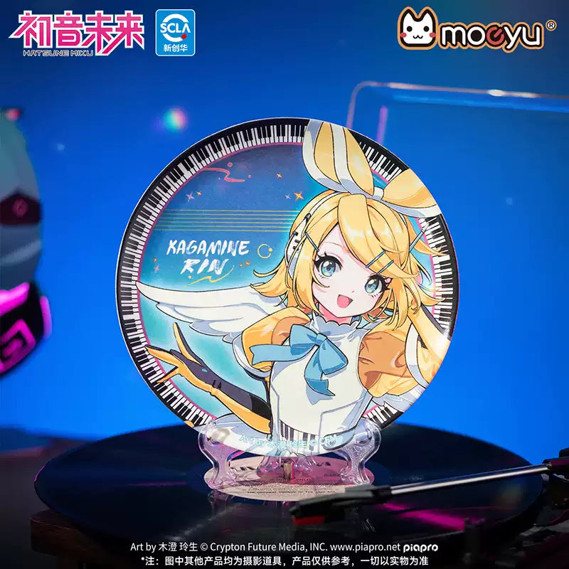 Moeyu Hatsune Miku Synthesizer Wave-Shaped Decorative Plate & Fruit Plate, Anime Collectible Home Decor