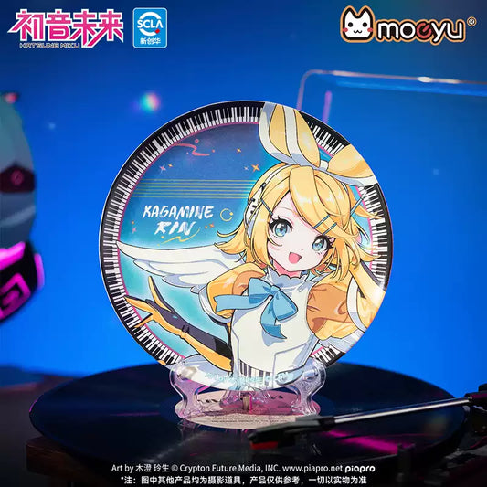 Moeyu Hatsune Miku Synthesizer Wave-Shaped Decorative Plate & Fruit Plate, Anime Collectible Home Decor