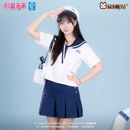 Moeyu Hatsune Miku 'Tidal Song' Summer JK Uniform Set - Pleated Skirt & Top