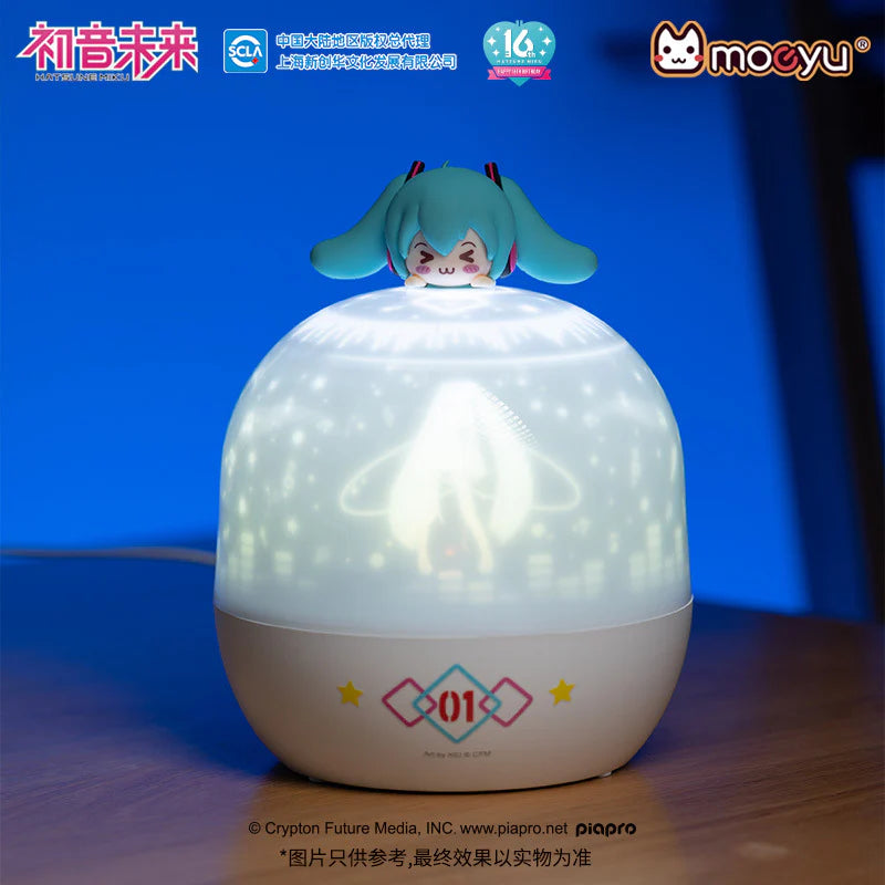 Moeyu Hatsune Miku Squinting Eyes Series Starry Sky Projector, Anime Night Light & Galaxy Projector