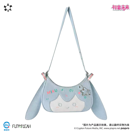 FUN4YEAH × KAKALOK Hatsune Miku Denim Tribe Series Ita Crossbody Bag
