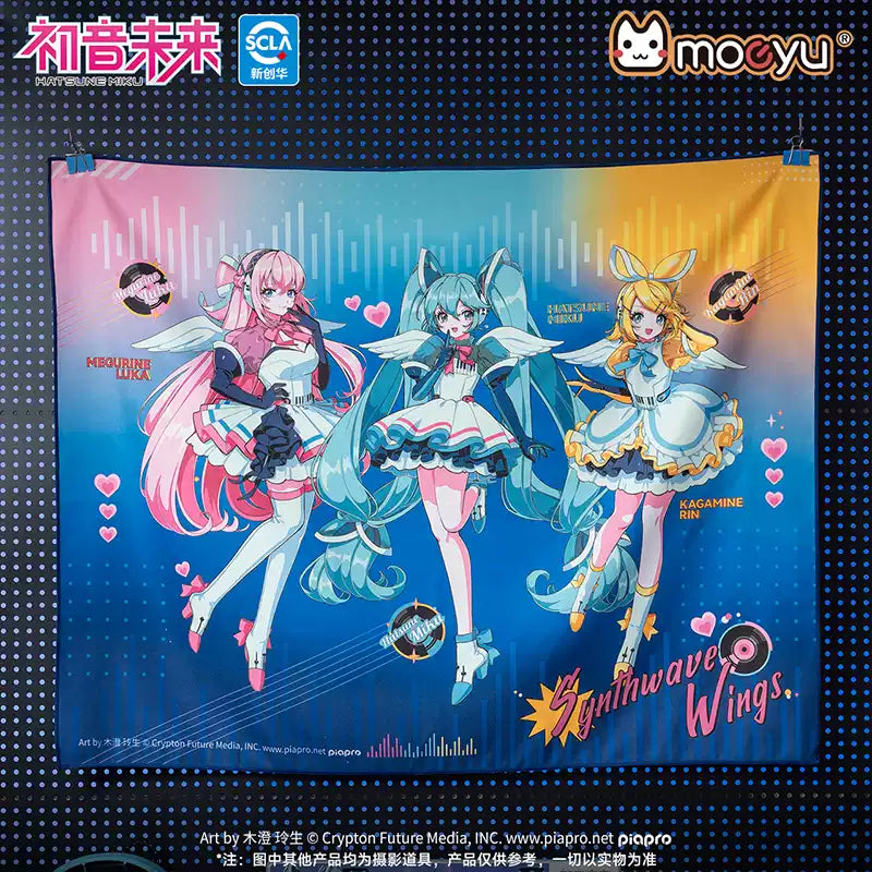 moeyu Hatsune Miku Synthesizer Wave Wings Series Tapestry