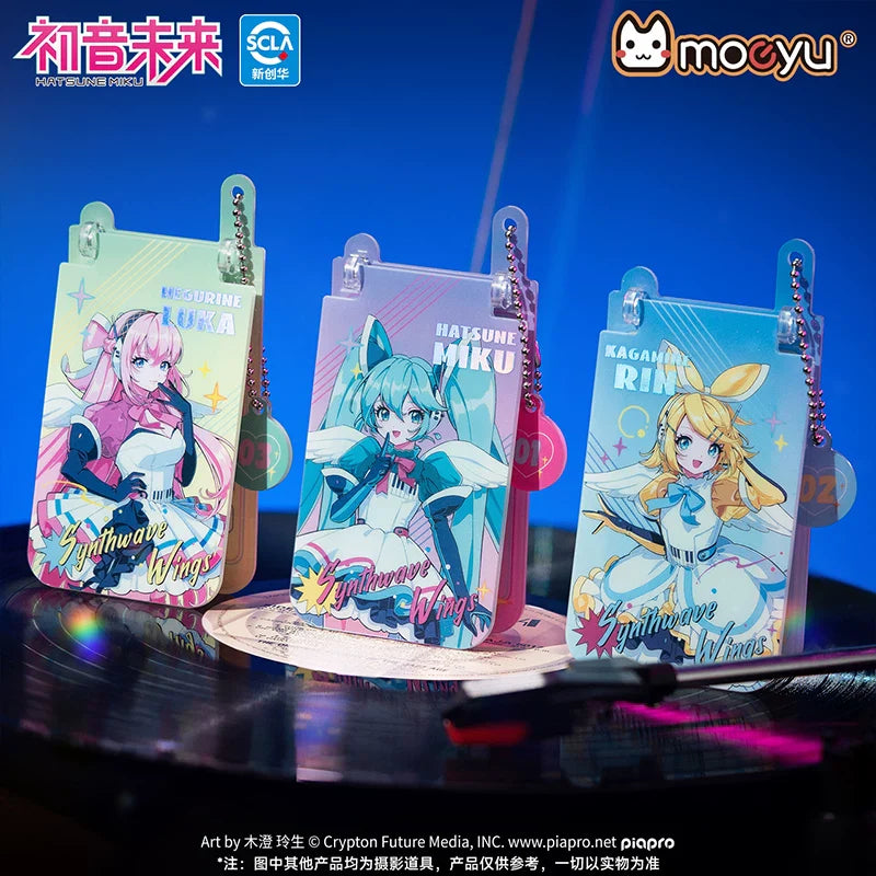 Moeyu Hatsune Miku Synthesizer Wave Wing Portable Flip-Top Folding Acrylic Small Mirror