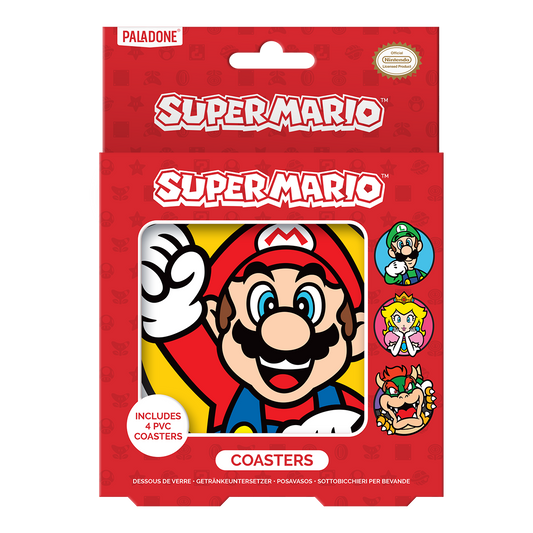 SUPER MARIO - Set of 4 Silicone Coasters