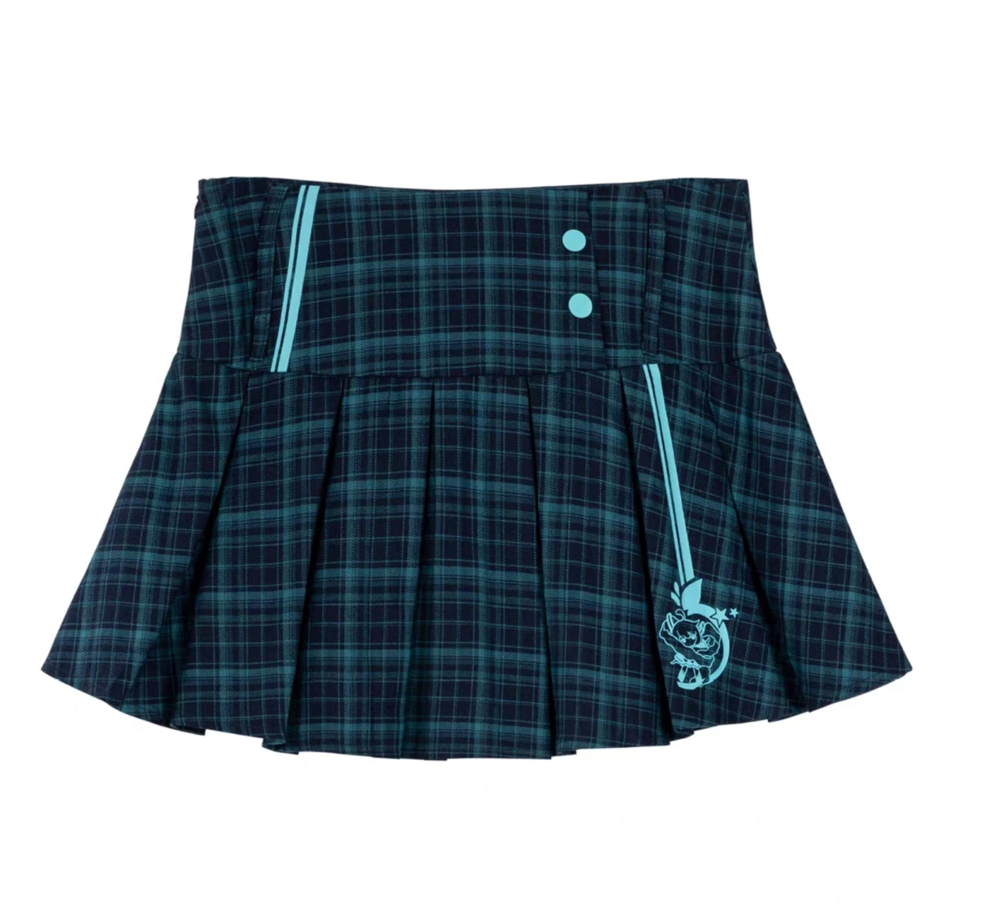 Moeyu Hatsune Miku "Millennium Ice Candy" Series Pleated Skirt - Y2K High-Waist A-Line JK Mini Skirt - Moeyu - Makochan - Belgium - Europe