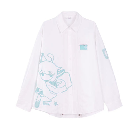 Moeyu Hatsune Miku "Millennium Ice Candy" Series Long-Sleeve Shirt Jacket - Loose Fit Casual Button-Down Top - Moeyu - Makochan - Belgium - Europe