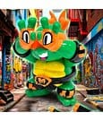 Teenage Mutant Ninja Turtles x Grape Brain Vinyl Figure Michelangelo 24 cm by BigBoysToys