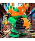 Teenage Mutant Ninja Turtles x Grape Brain Vinyl Figure Michelangelo 24 cm by BigBoysToys