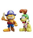 Garfield Action Figures 2 Pack Pirate Garfield and Pirate Odie by Boss Fight Studio