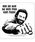 Bud Spencer Tin coasters Faust Pferd 10 x 10 cm by Blechwaren Fabrik Braunschweig