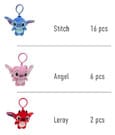 Lilo & Stitch Plush Keychains 12 cm Assortment (24) by Cerdá