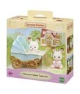 Sylvanian Families: Chocolate Rabbit Twins with Stroller Set by Epoch Toys