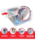 Evoretro Acrylic Display Case for Booster Boxes / Elite Trainer Boxes Ver. 1 with Sliding Lid by Evoretro