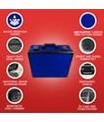 Evoretro Trading Card Storage Box for 90 Cards X Blue by Evoretro