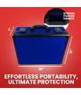 Evoretro Trading Card Storage Box for 120 Cards XL Blue by Evoretro