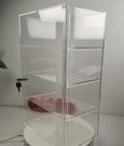 Evoretro 4-Tier Locking Acrylic Tiered Countertop Showcase Display Case by Evoretro