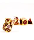 FanRoll Dice Set Gold with Purple Enamel (7) by FanRoll