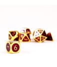 FanRoll Dice Set Gold with Purple Enamel (7) by FanRoll
