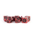 FanRoll Dice Set Red with Black Enamel (7) by FanRoll