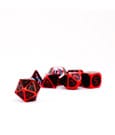 FanRoll Dice Set Red with Black Enamel (7) by FanRoll