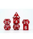 Dragon Storm Sharp Edge Silicone Dice Set Red Dragon Scales (7) by FanRoll