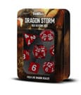 Dragon Storm Sharp Edge Silicone Dice Set Red Dragon Scales (7) by FanRoll