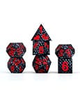 Dragon Storm Sharp Edge Silicone Dice Set Black Dragon Scales (7) by FanRoll