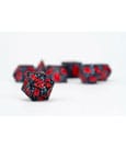 Dragon Storm Sharp Edge Silicone Dice Set Black Dragon Scales (7) by FanRoll