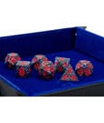 Dragon Storm Sharp Edge Silicone Dice Set Black Dragon Scales (7) by FanRoll