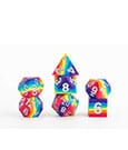 FanRoll Sharp Edge Silicone Dice Set Rainbow (7) by FanRoll