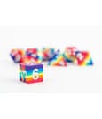 FanRoll Sharp Edge Silicone Dice Set Rainbow (7) by FanRoll