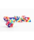 FanRoll Sharp Edge Silicone Dice Set Rainbow (7) by FanRoll