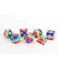 FanRoll Sharp Edge Silicone Dice Set Rainbow (7) by FanRoll