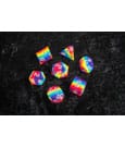 FanRoll Sharp Edge Silicone Dice Set Rainbow (7) by FanRoll
