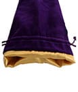 FanRoll Dice Bag Velvet Purple with Golden Satin Large by FanRoll