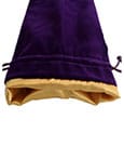 FanRoll Dice Bag Velvet Purple with Gold Satin Small by FanRoll
