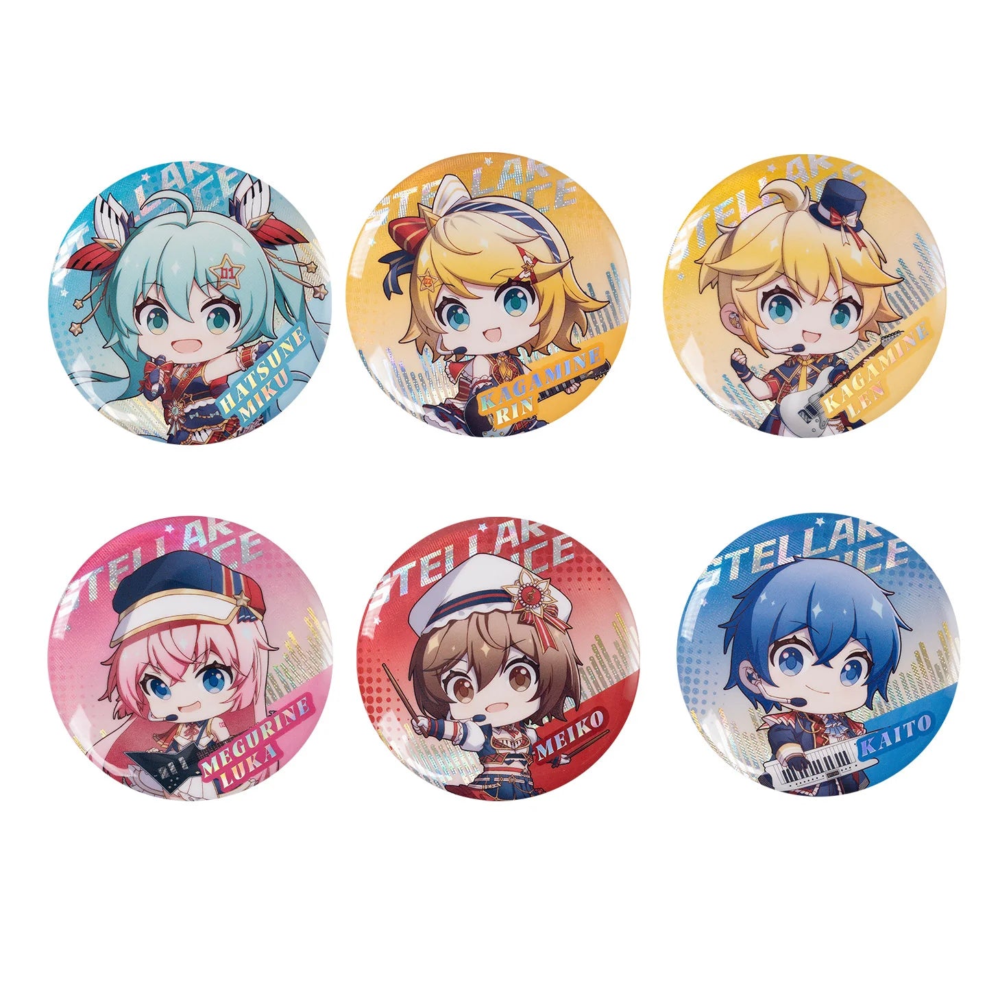 moeyu Hatsune Miku - Starry Voice Series - Q Version Tin Badge Blind Box [6 badges/box, 6 designs total]