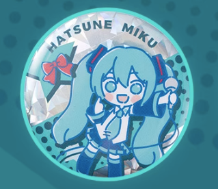 Moeyu Hatsune Miku Starry Live Series Badge | Sparkle Glitter Metal Pin
