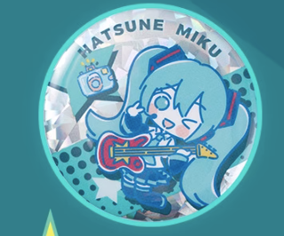 Moeyu Hatsune Miku Starry Live Series Badge | Sparkle Glitter Metal Pin - Moeyu - Makochan - Belgium - Europe