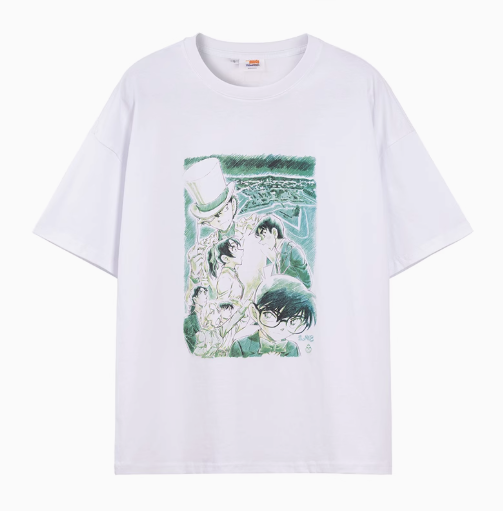 Moeyu Detective Conan Million Dollar Five-pointed Star hand-painted poster short-sleeved T-shirt loose two-dimensional peripherals