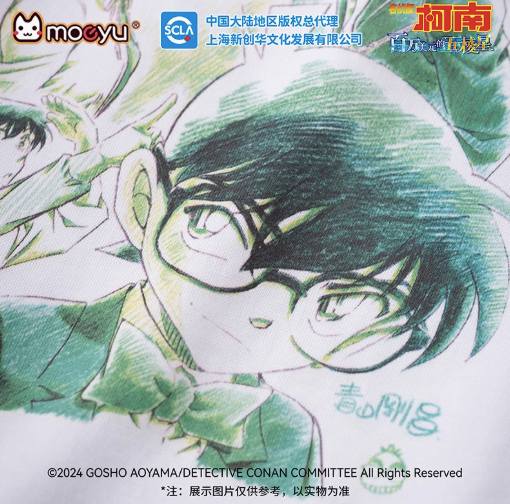 Moeyu Detective Conan Million Dollar Five-pointed Star hand-painted poster short-sleeved T-shirt loose two-dimensional peripherals