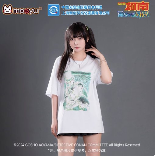 Moeyu Detective Conan Million Dollar Five-pointed Star hand-painted poster short-sleeved T-shirt loose two-dimensional peripherals