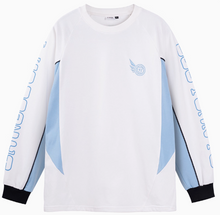 Load image into Gallery viewer, Moeyu Luo Tianyi “Reform Trace” Embroidered Color-Block Sweatshirt, Official Vocaloid Oversized Anime Hoodie
