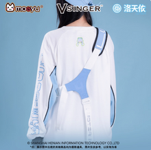 Load image into Gallery viewer, Moeyu Luo Tianyi “Reform Trace” Embroidered Color-Block Sweatshirt, Official Vocaloid Oversized Anime Hoodie
